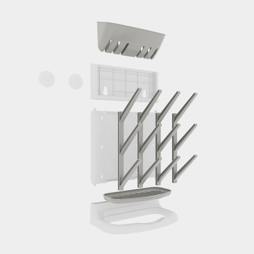 Ieek space saving bottle rack with suction cup wall mount