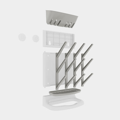 Ieek space saving bottle rack with suction cup wall mount