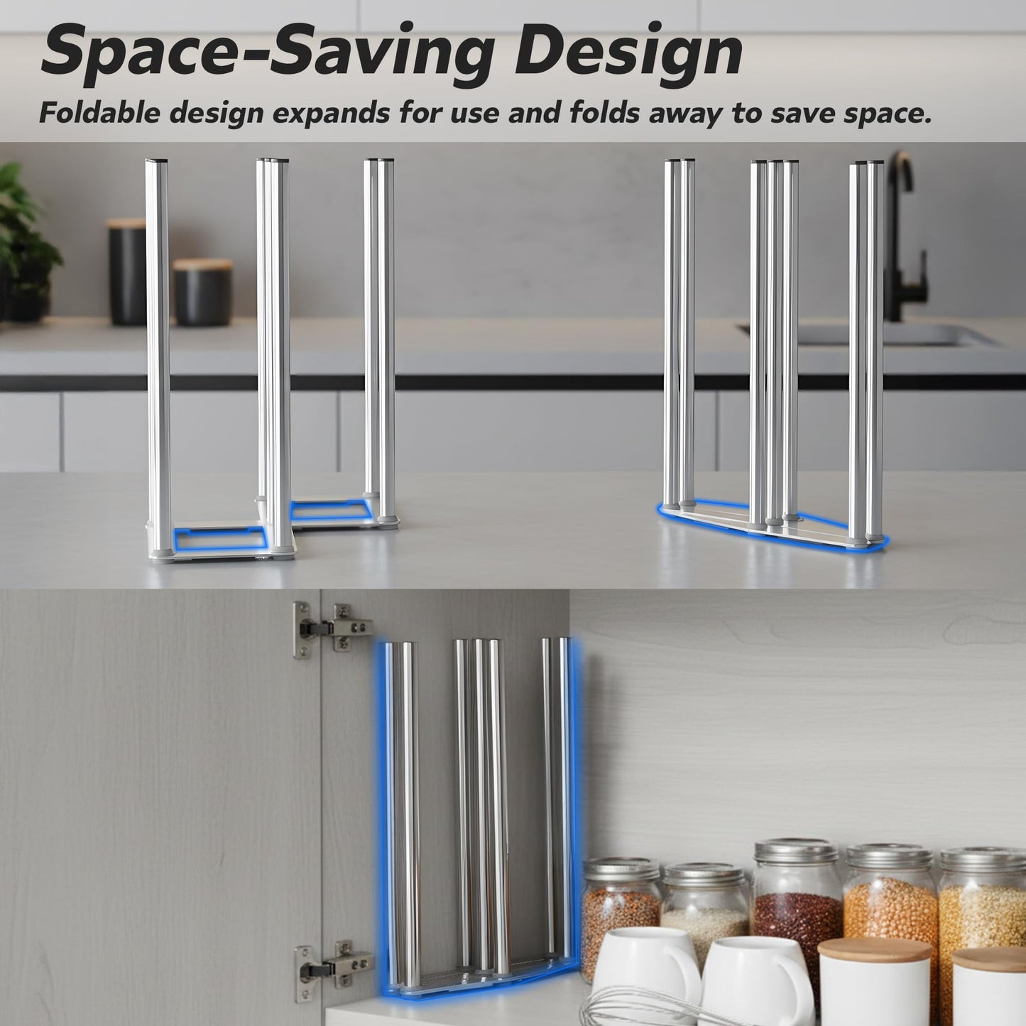 Close up of stainless steel pegs on Ansothin drying stand