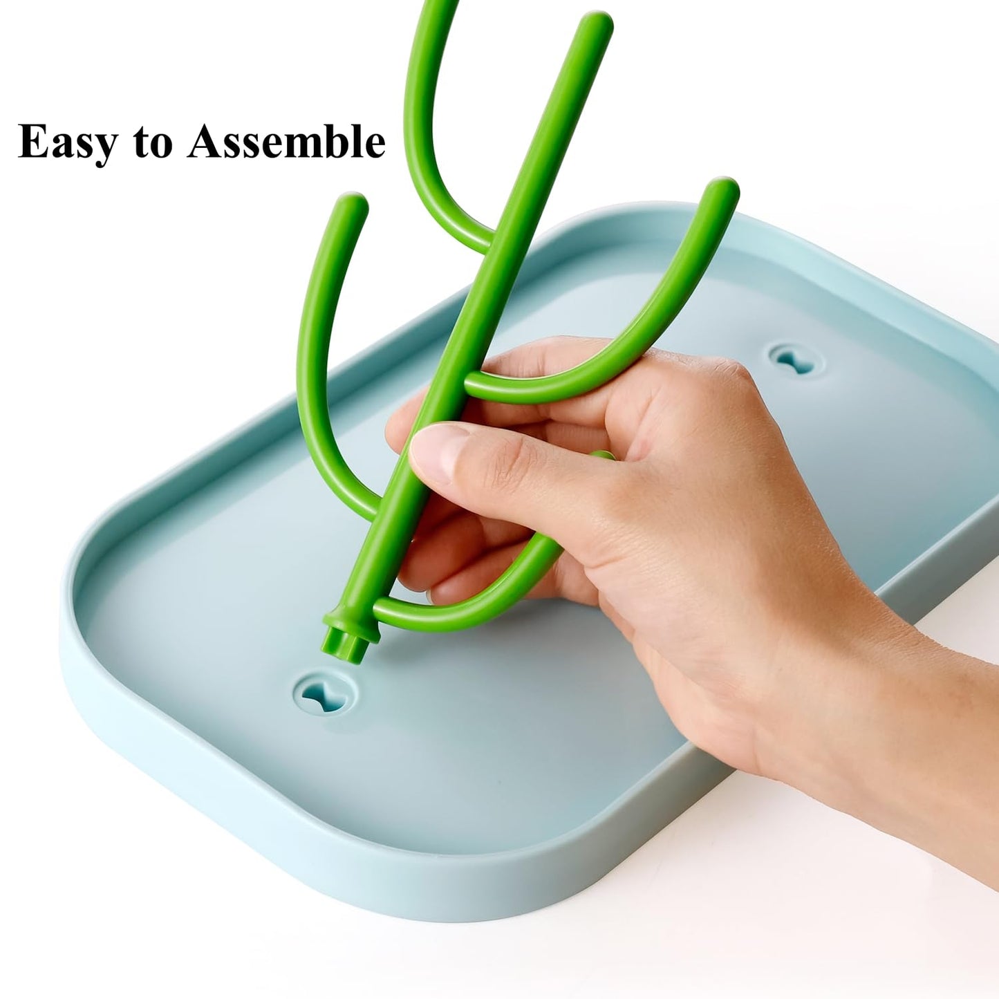 Side view of XYW bottle dryer rack on kitchen counter