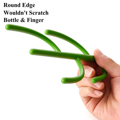 Top down view of bottle rack showing organized branches