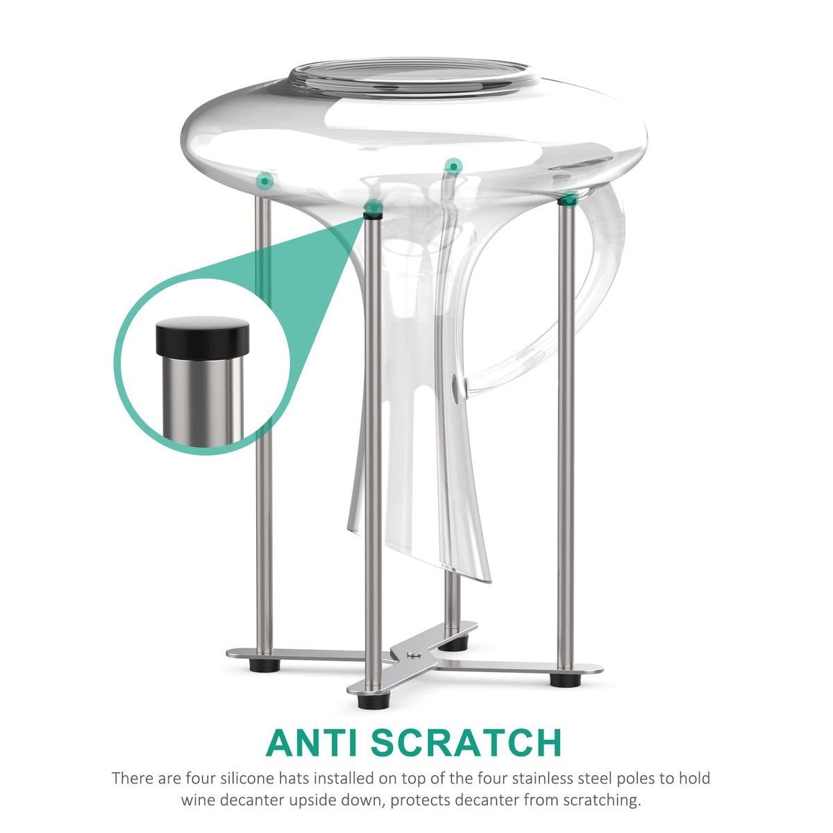 SHILFID kitchen organizer stand for wine decanters and glassware