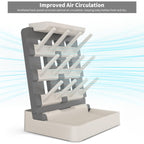 BPA-free baby bottle drying station in gray and khaki color
