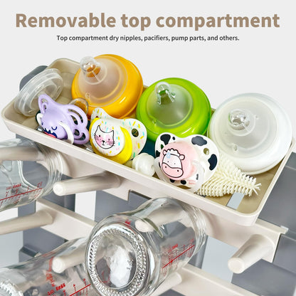 Vaijnath bottle drying rack showing storage capacity for 12 bottles