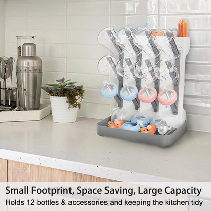 Candyhome baby bottle rack holding breast pump parts