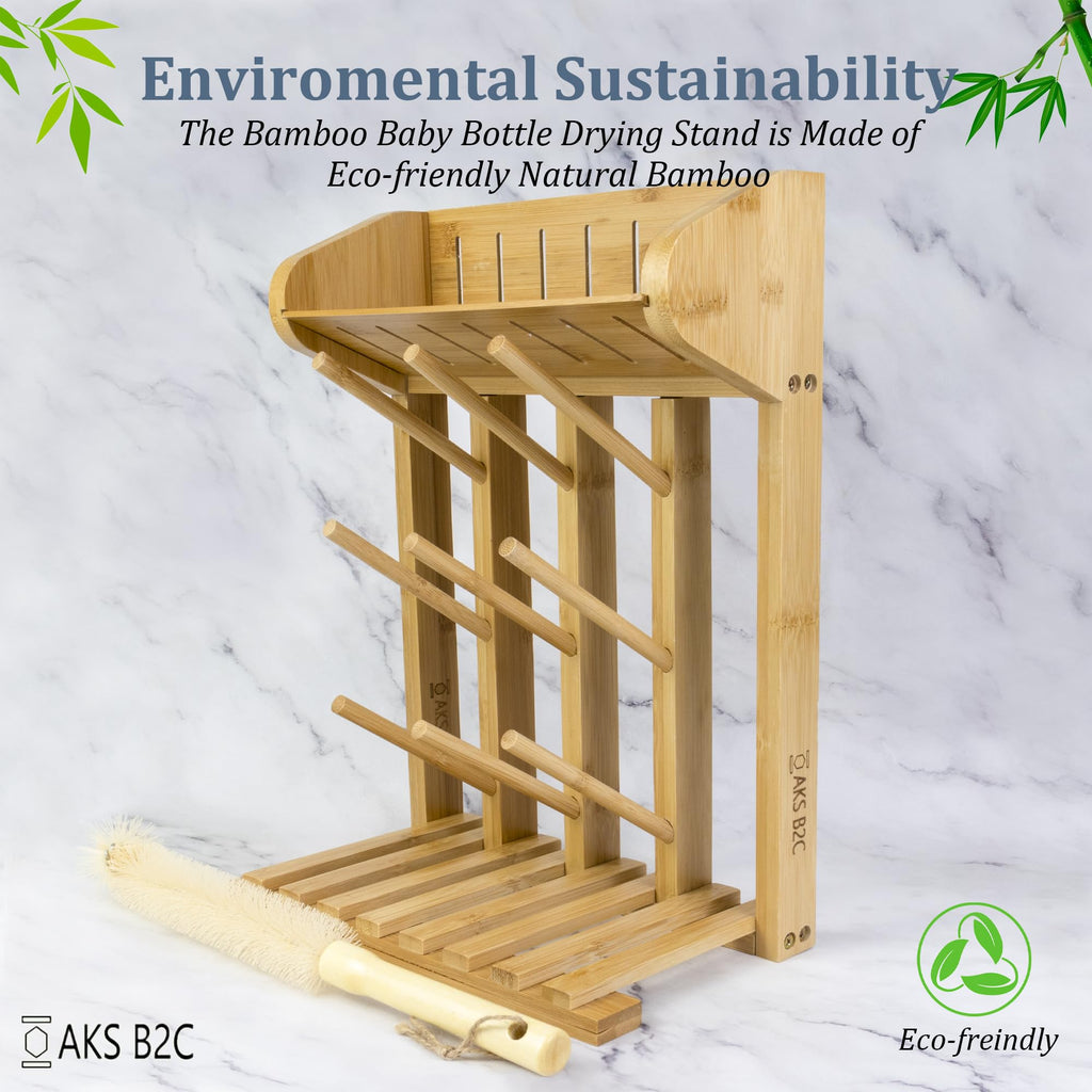 Close up view of natural bamboo wood texture on drying rack