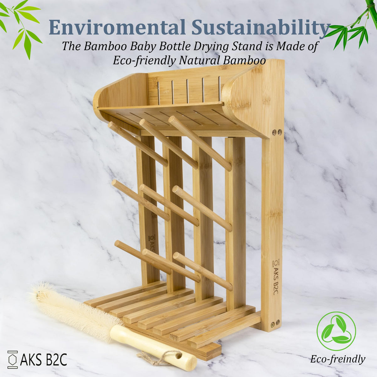 Close up view of natural bamboo wood texture on drying rack