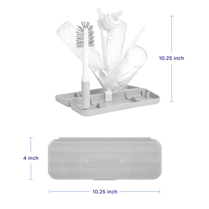 Ubbi travel drying rack folded in carry case
