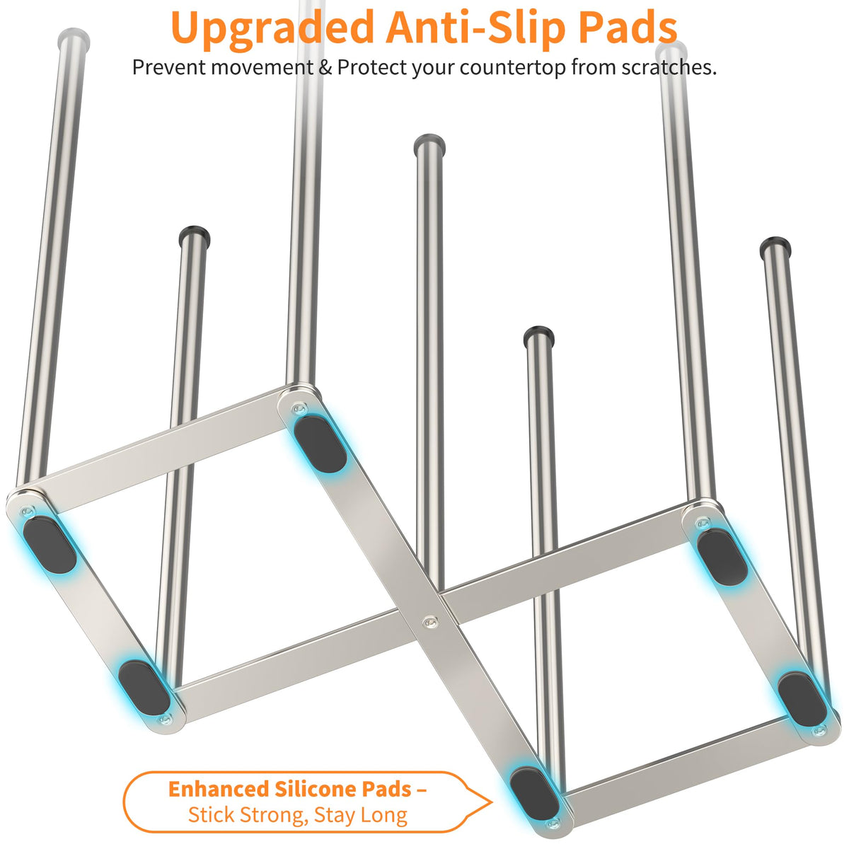 Versatile kitchen drying rack holding various sized cups and mugs