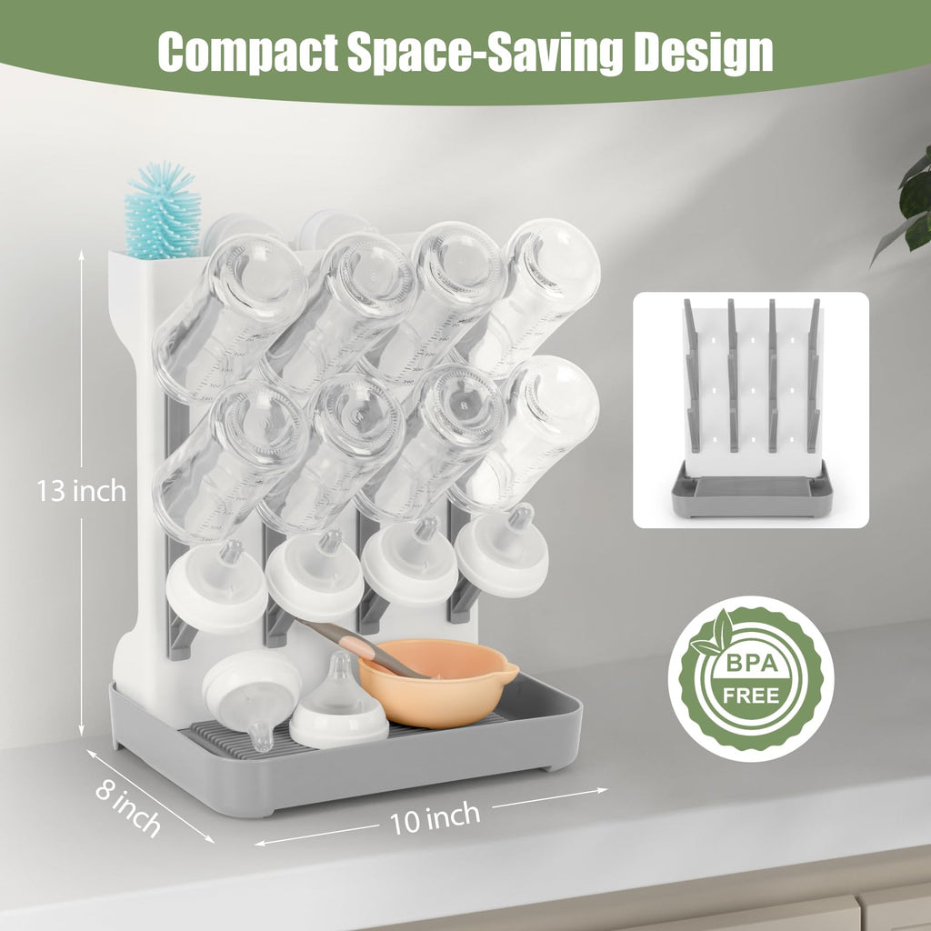 Flysich bottle organizer showing capacity for 12 bottles