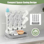 Flysich bottle organizer showing capacity for 12 bottles