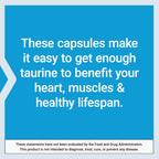 Vegetarian taurine capsules by Life Extension for muscle recovery
