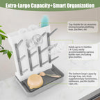 Side profile of Flysich bottle stand demonstrating space saving design