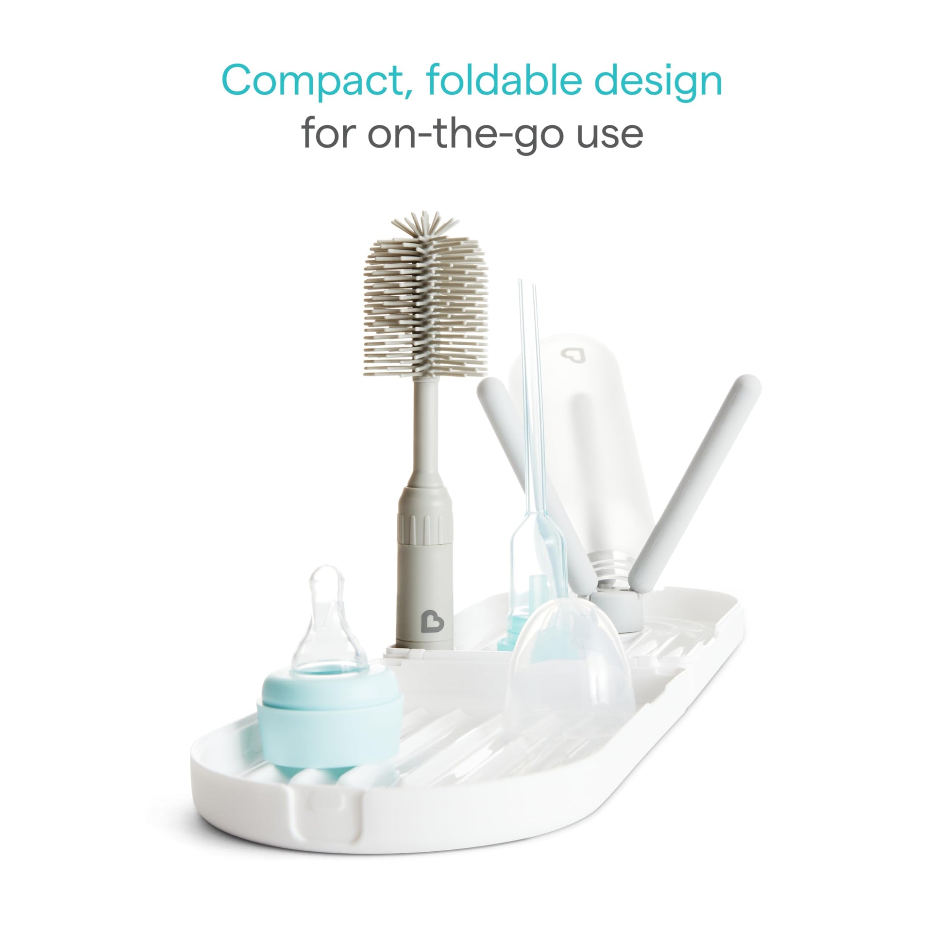 Munchkin portable drying rack folded for travel