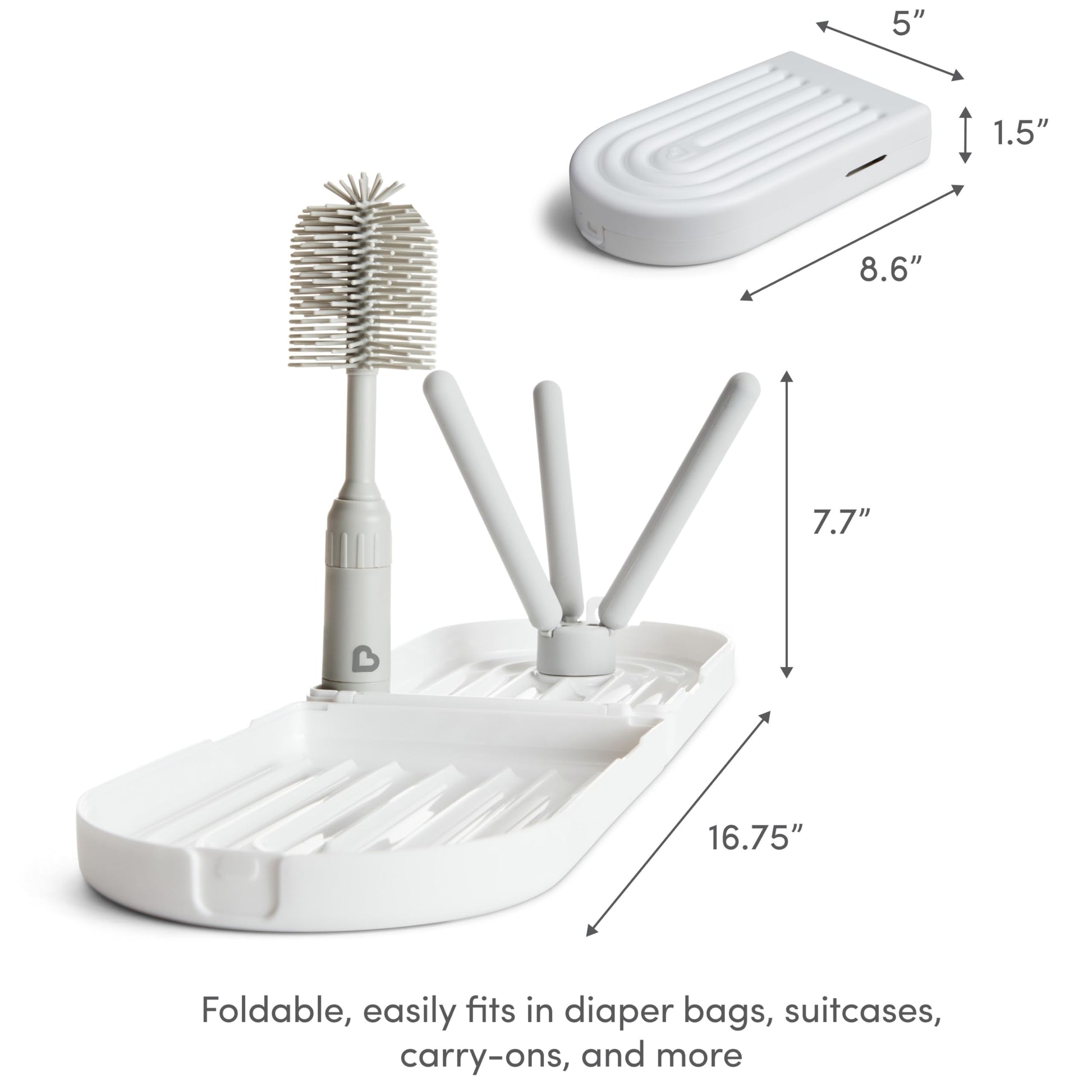 Munchkin drying rack showing water collection tray