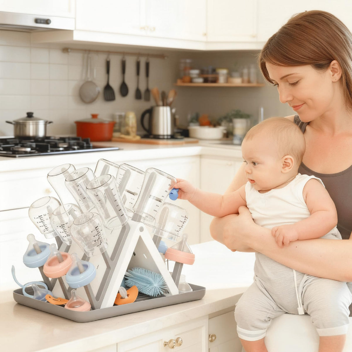 CandyHome bottle rack showing 18 detachable hooks