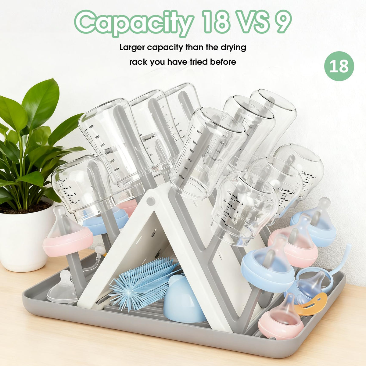 CandyHome portable bottle drying rack folded for travel