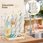 Close up of Viddett drying rack angled pegs and drip tray