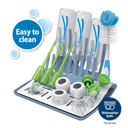 Dr. Brown's BPA free baby bottle drying rack in use