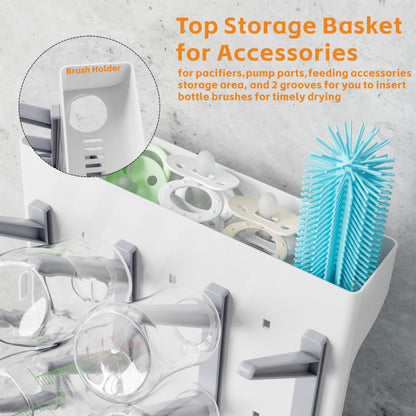 SuoXing space saving bottle organizer for breast pump parts