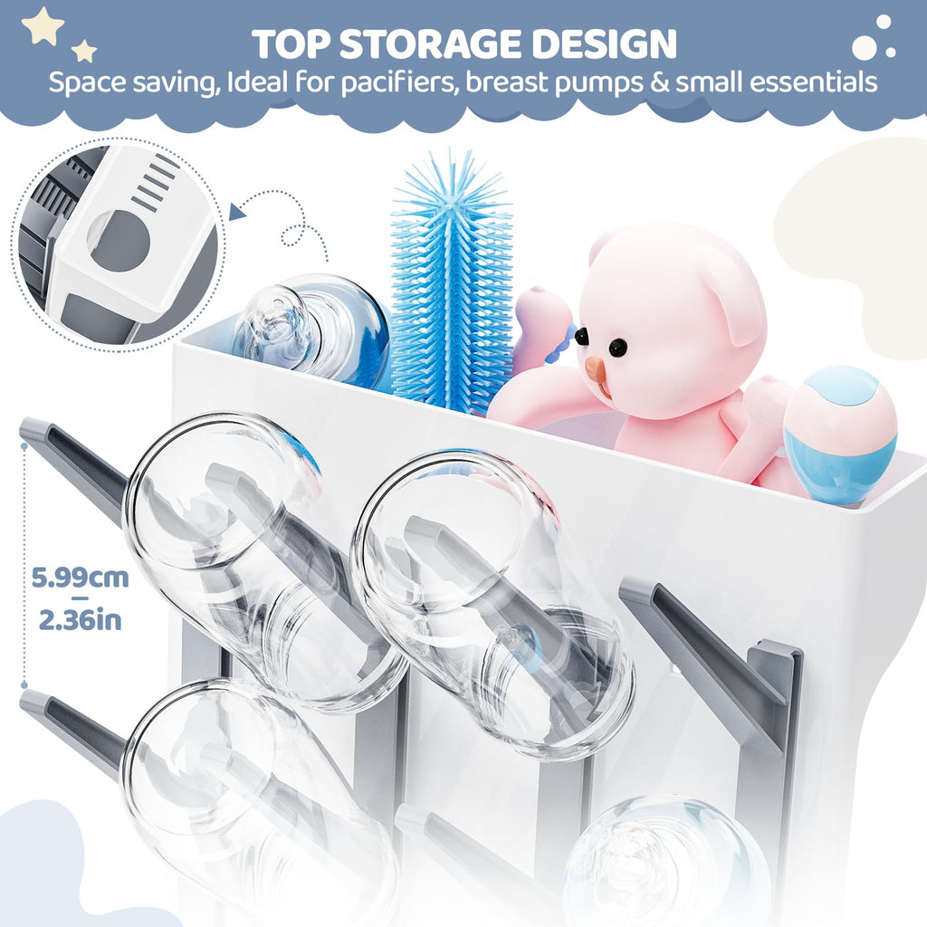 Dayacoco baby bottle organizer with removable drip tray
