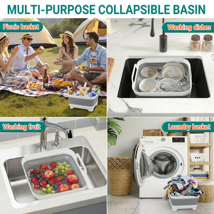Collapsed Yecuip space saving wash basin for travel