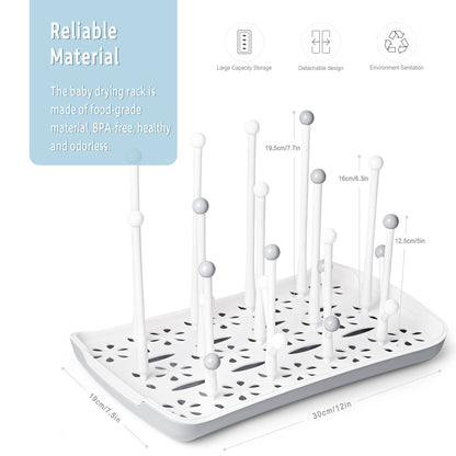 Termichy high capacity bottle dryer rack with gray design