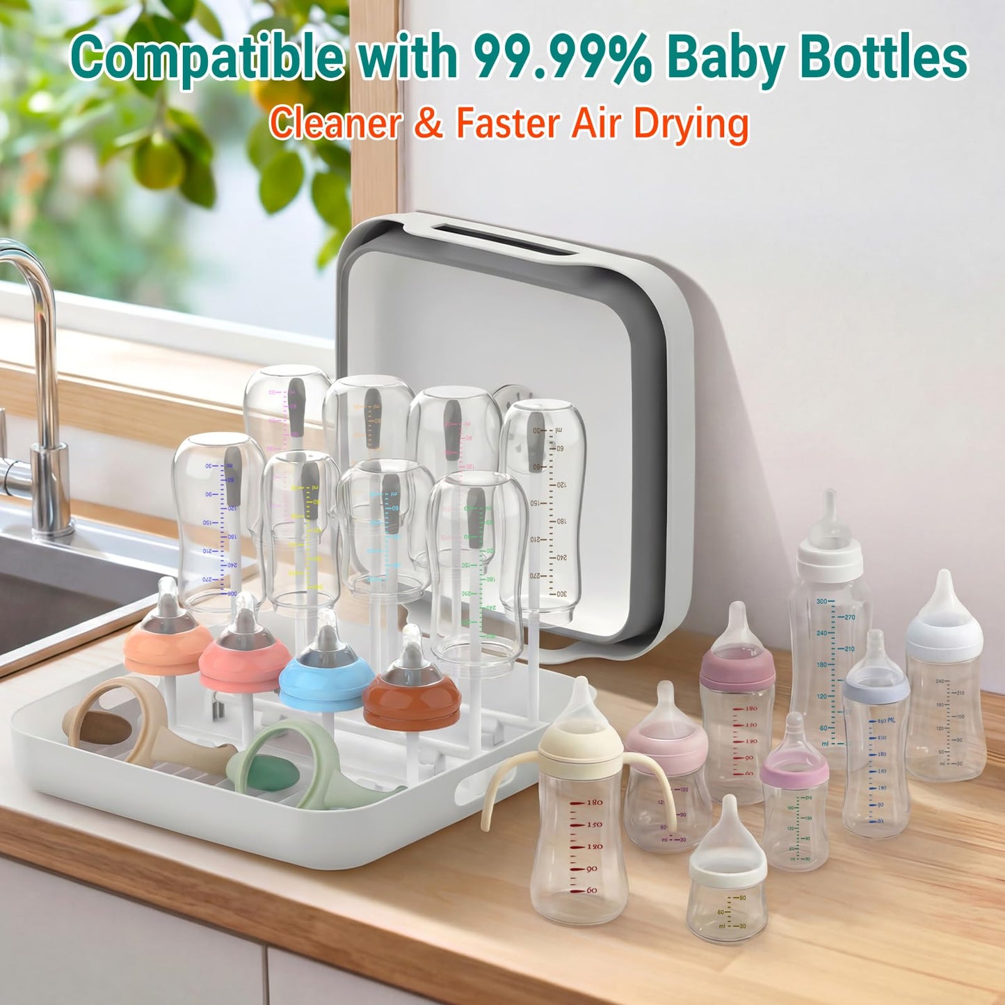 Side view of Yecuip foldable basin with ergonomic handles