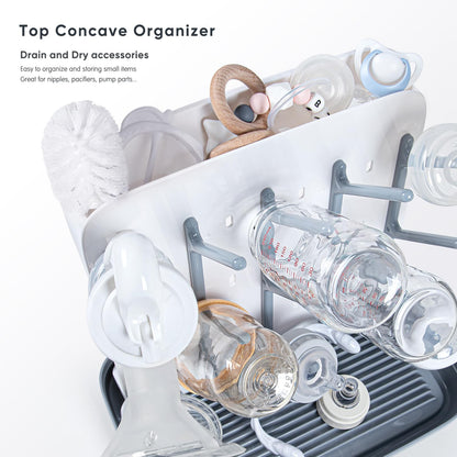 Termichy drying rack holding pump parts and teats