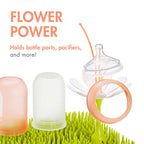 Boon baby bottle organizer showing modular stem attachment