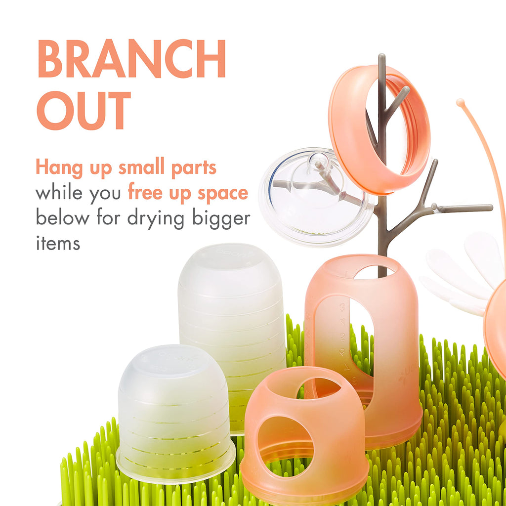 Boon lawn drying rack showing two piece construction