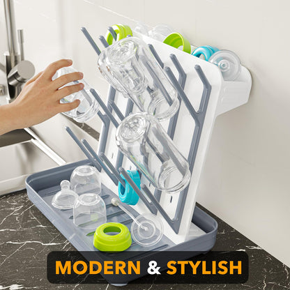Close up view of SpaceAid drying rack plastic construction