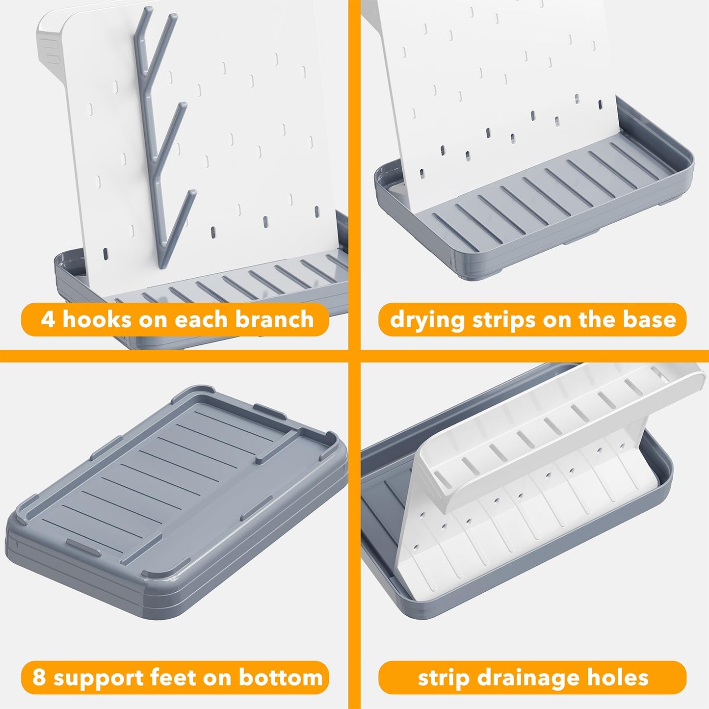 Side profile of SpaceAid bottle holder organizer for countertop