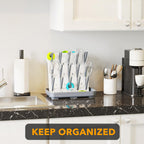 Baby bottle drying rack holding bottles and pacifiers accessories