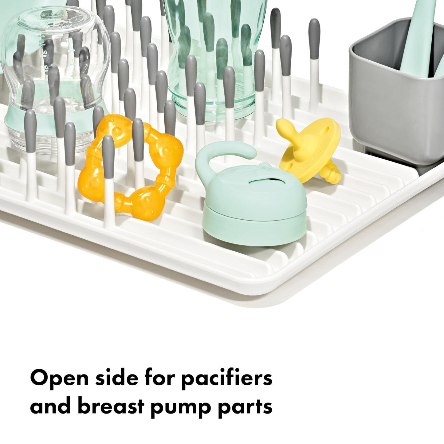Removable accessory cup on Oxo Tot Bottle Drying Rack