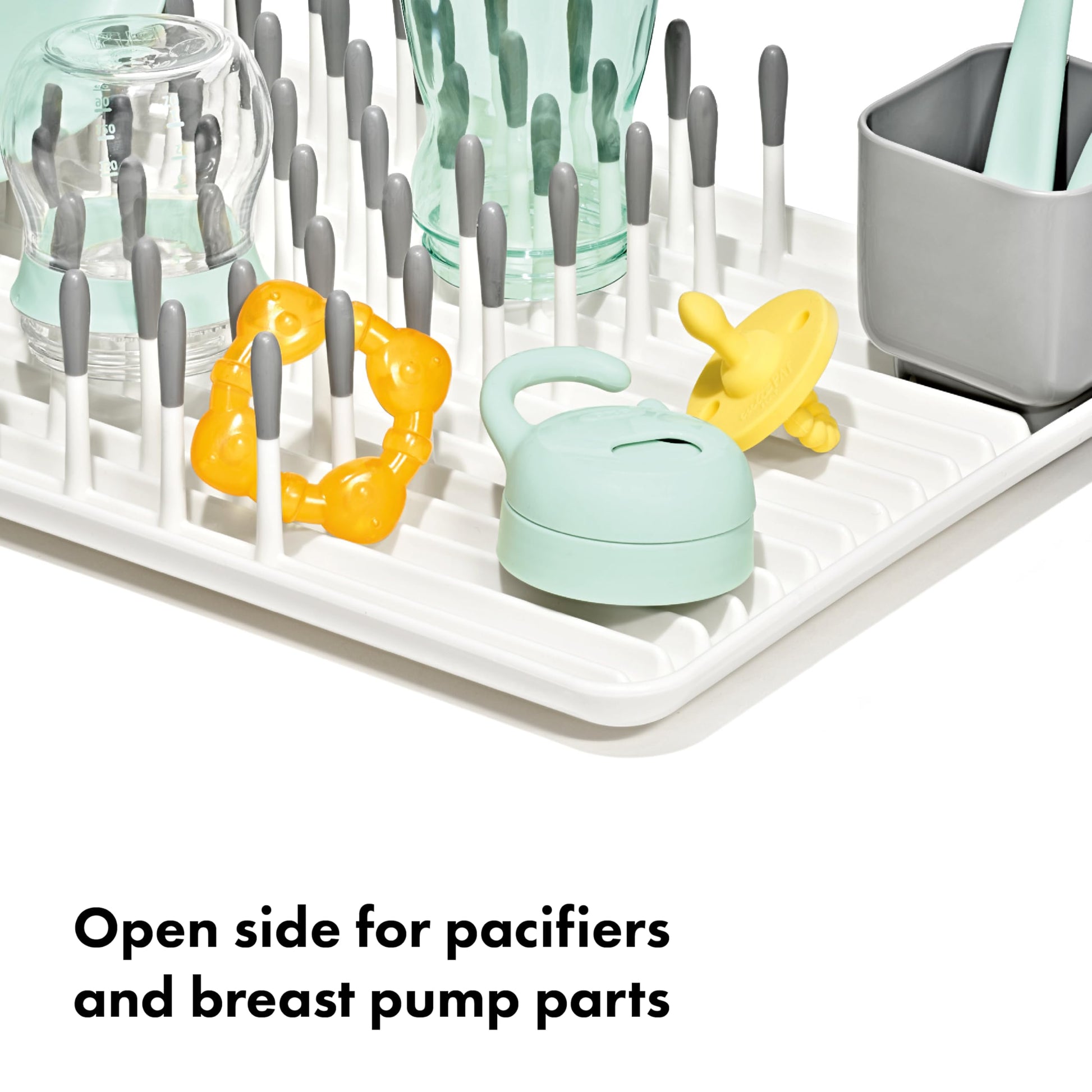 Removable accessory cup on Oxo Tot Bottle Drying Rack