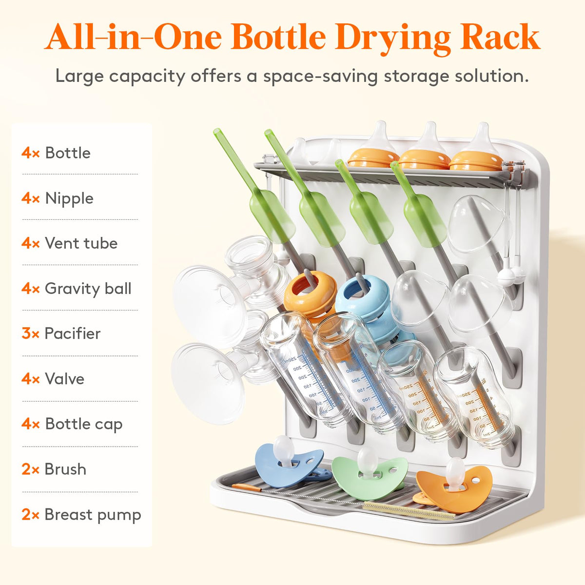 Lifewit drying rack showing drip tray and base design