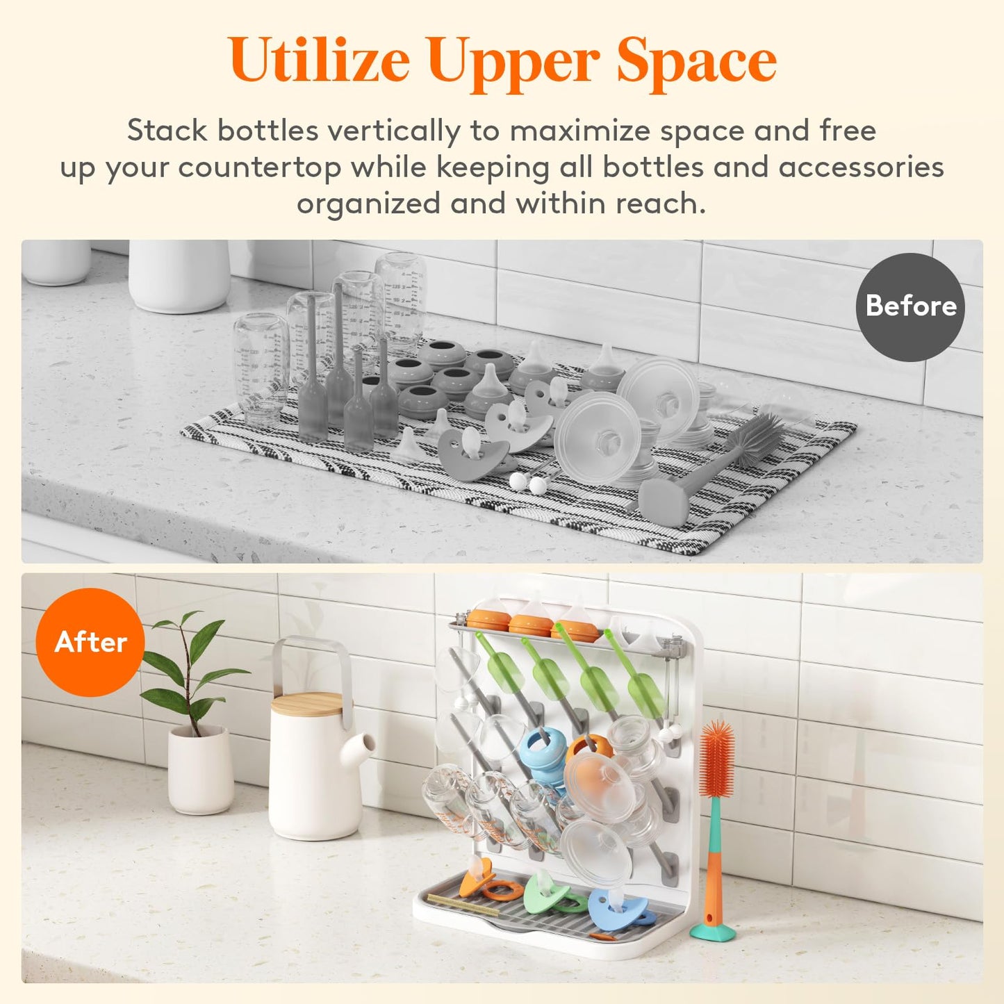 Lifewit food grade BPA free bottle rack packaging