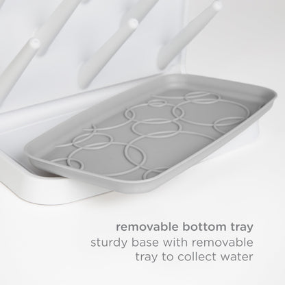 Top down view of Ubbi kitchen countertop bottle organizer