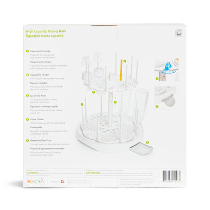 Clean kitchen countertop with Munchkin high capacity rack
