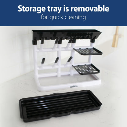 Dr. Brown's Drying Tower top compartment with hanging hooks
