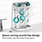 Side profile of grey and white OXO Tot drying rack