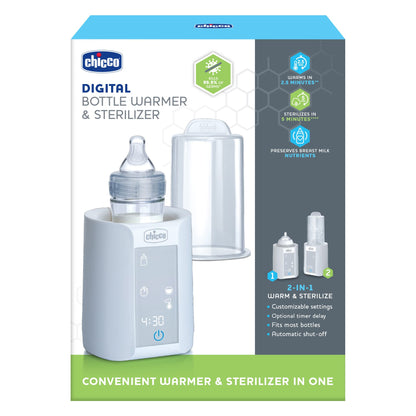 Chicco digital bottle warmer and sterilizer in nursery setting