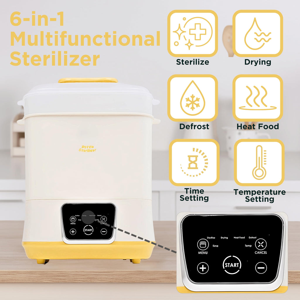 Goodscious 6-in-1 sterilizer internal rack and compartment detail