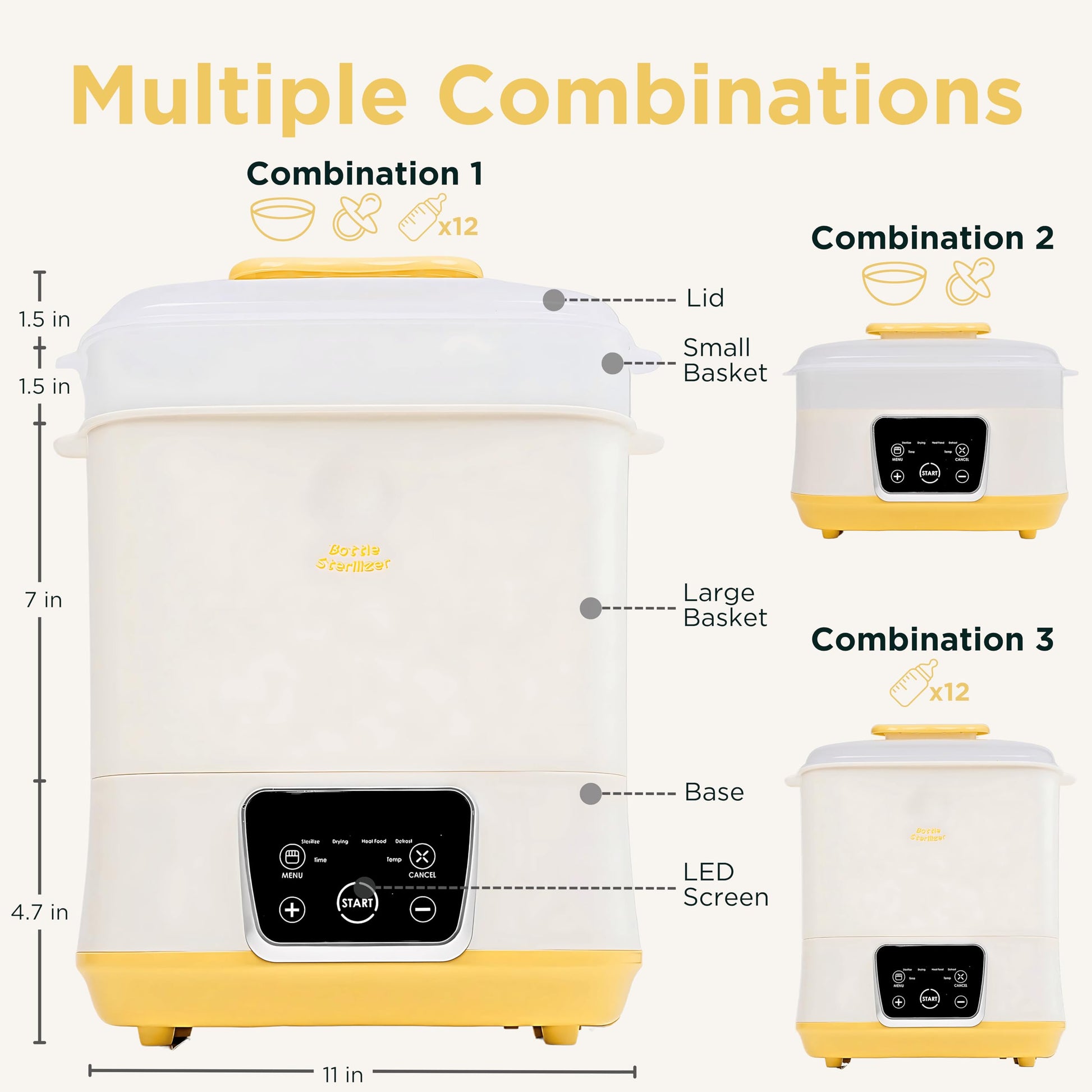Goodscious electric sterilizer set for baby bottle warming and defrosting