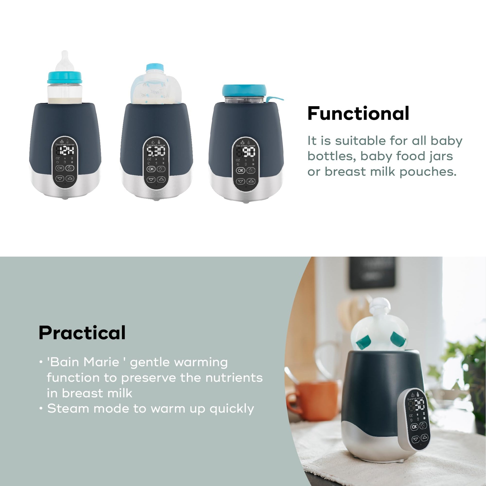 Babymoov Duo Smart Warmer with included car adapter