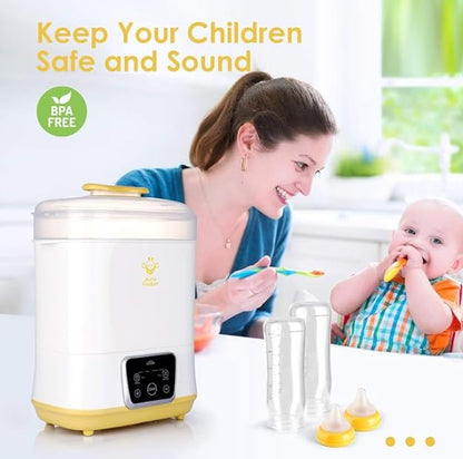 Packaging detail of Goodscious electric bottle sterilizer and dryer