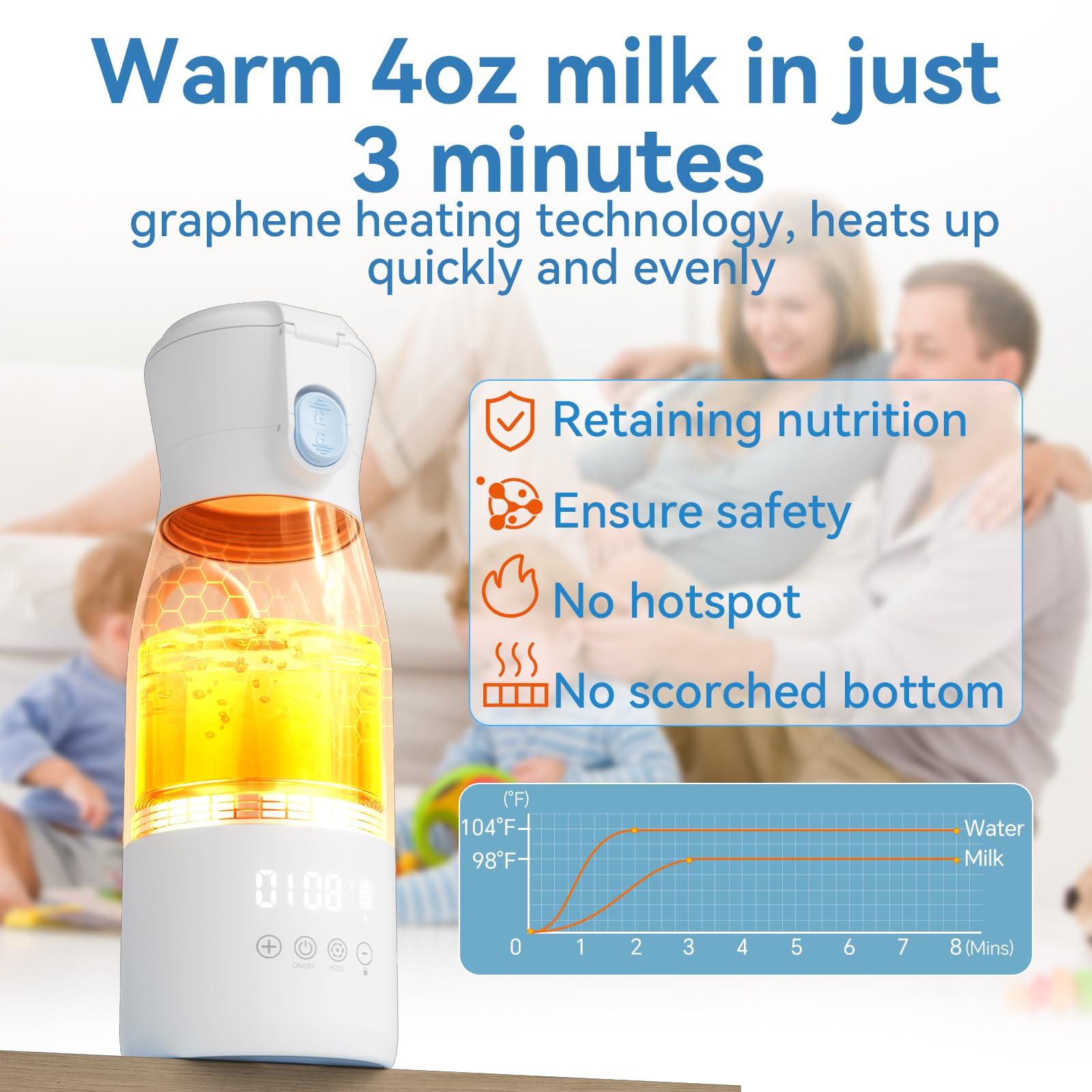Homehelp 17 fluid ounce milk warmer showing formula storage compartment