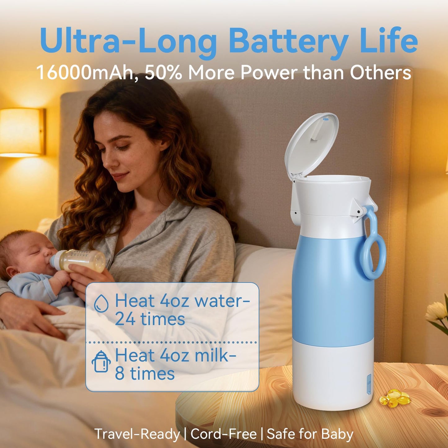 Homehelp baby bottle warmer being used in an outdoor setting