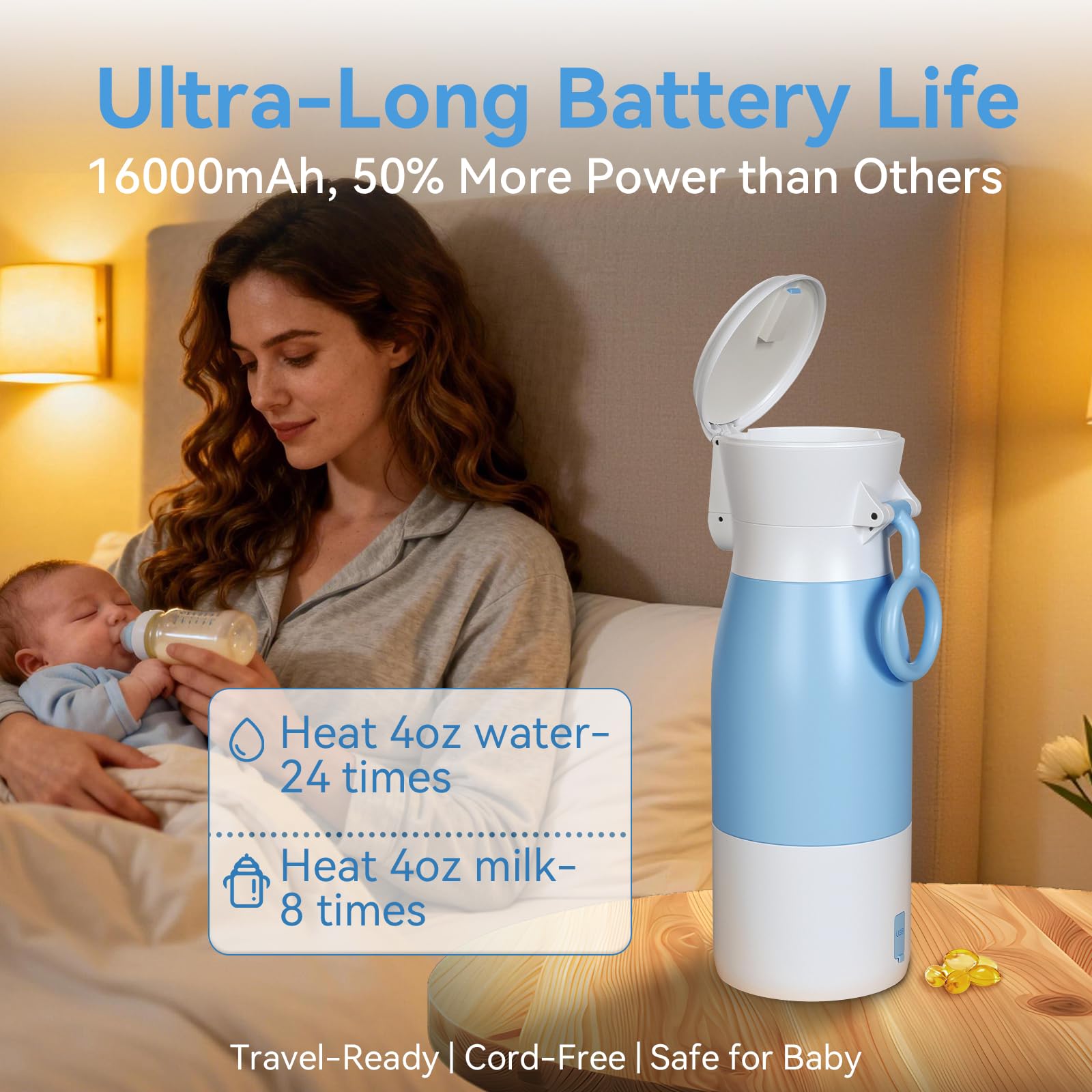 Homehelp baby bottle warmer being used in an outdoor setting